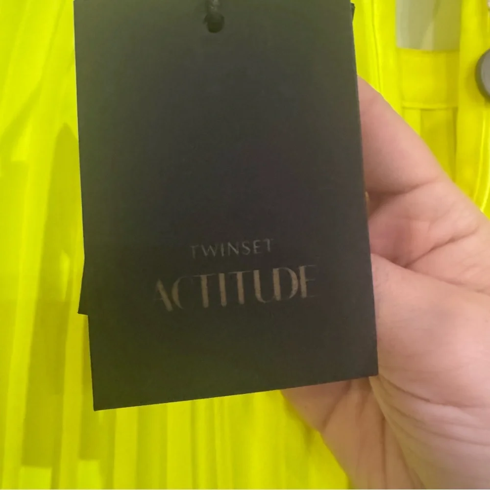 Twinset Milano Agate Star Pleated Satin Long Dress - Picture 14 of 16